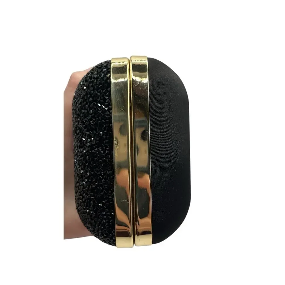 White House Black Market Black Crystal Box Clutch - Picture 5 of 5